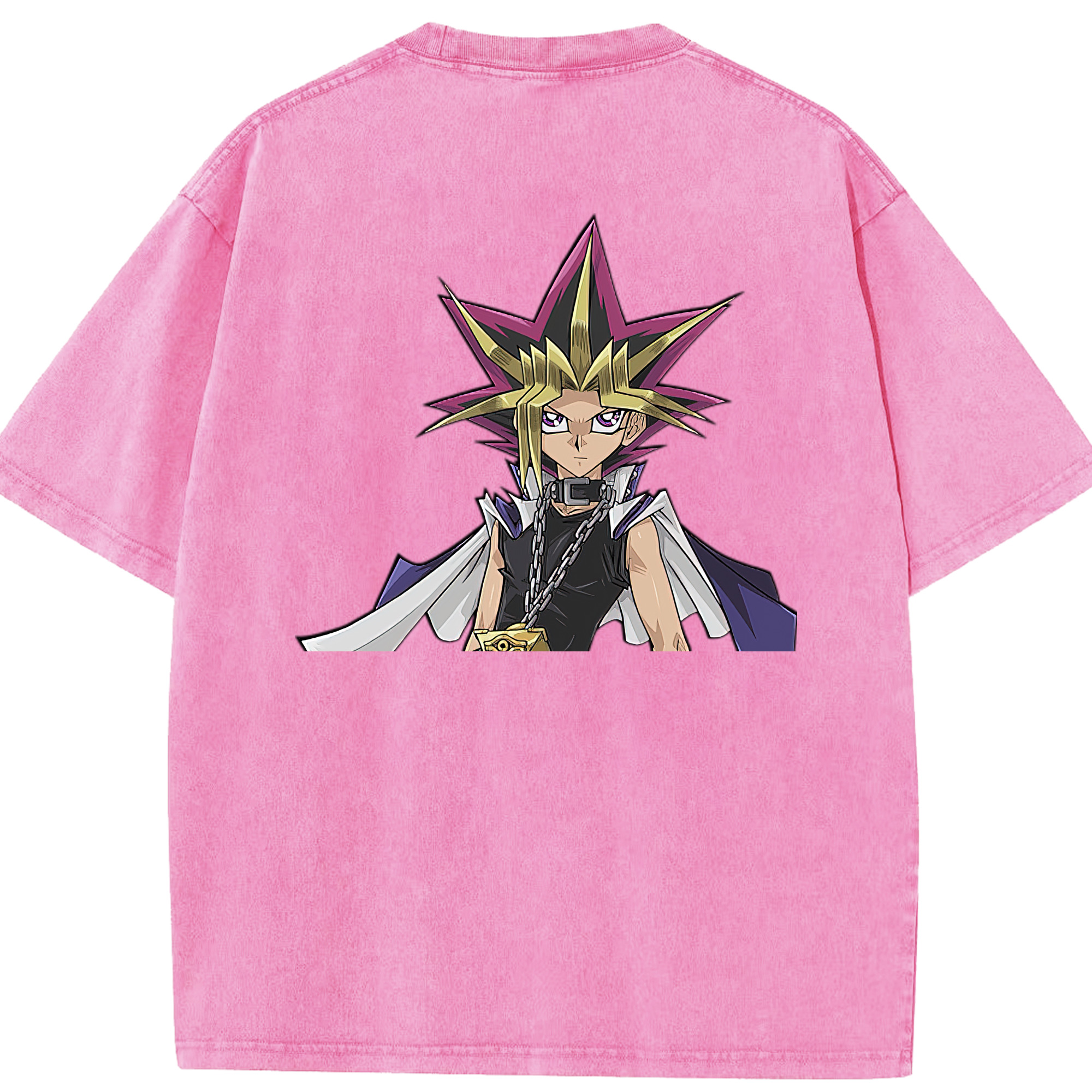 （画像用） 遊☆戯☆王 Yu-Gi-Oh! 綿100% ヴィンテージ風 半袖Tシャツ（背面プリント）
